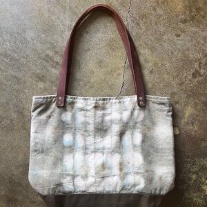Overlap Sewing Studio Cotton Canvas and Leather Tote